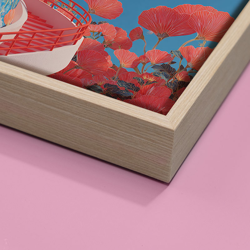 Canvas print in frame